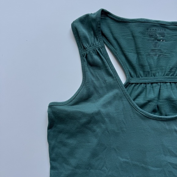 MOUNTAIN HARDWEAR Tank Top Womens XS Green Slub Striped Outdoor Hiking Casual - Picture 3 of 13